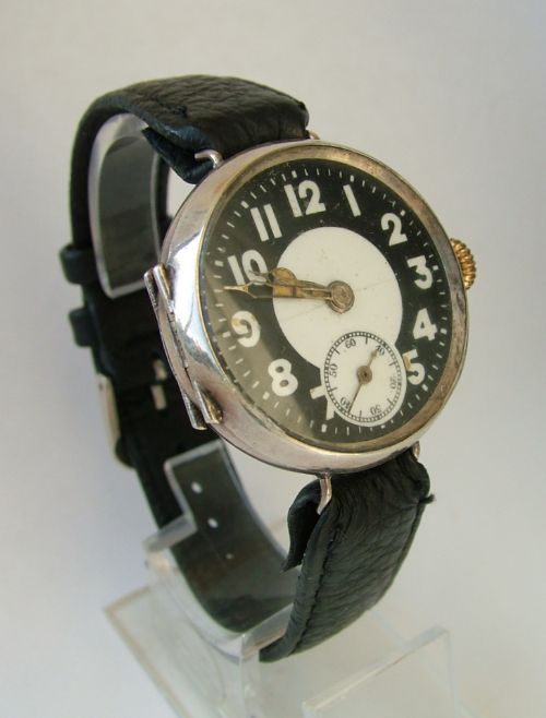 fig 1. Gents WW1 silver trench watch, 1916