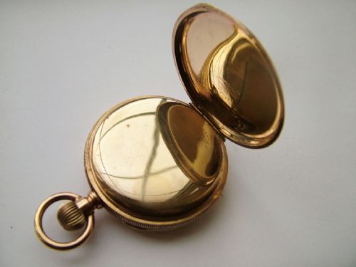 fig 2. Vintage 1920s gold plated 'The Merit' pocket watch