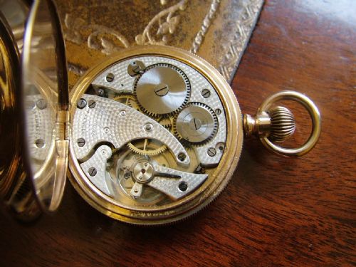 fig 1. Vintage 1920s gold plated 'The Merit' pocket watch