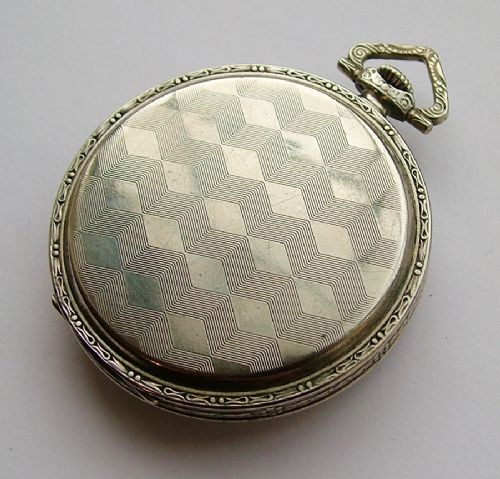 fig 1. Vintage 1930s Art Deco stem-winding pocket watch