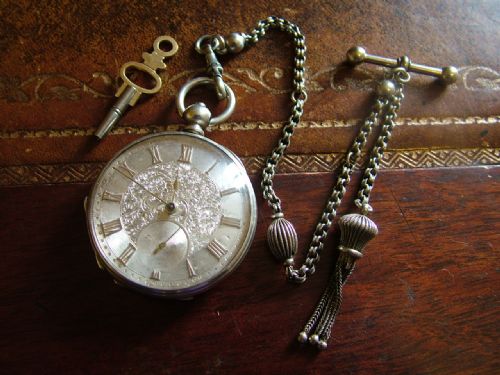 Antique Jules Girod Pocket Watch & Albertina
