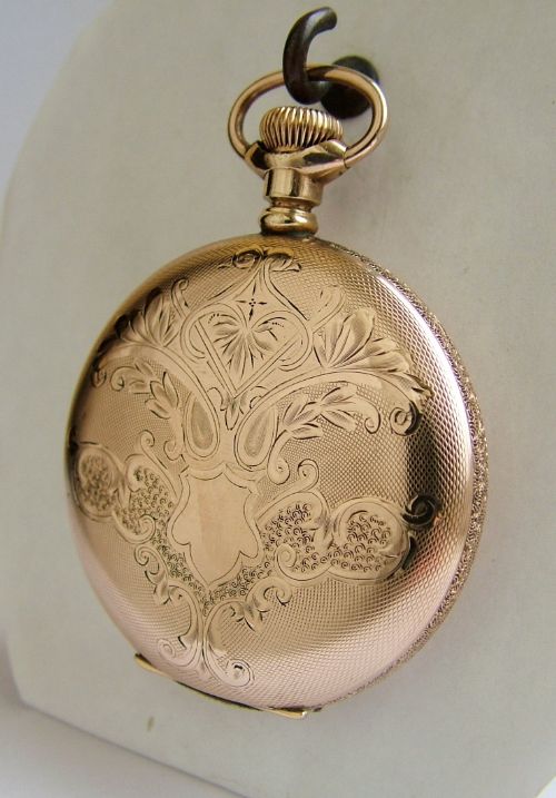 fig 1. 1902 Hampden Watch Co full hunter pocket watch