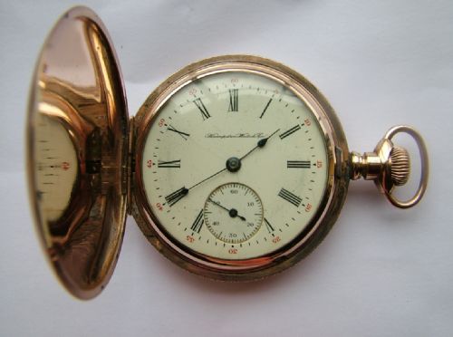 fig 2. 1902 Hampden Watch Co full hunter pocket watch