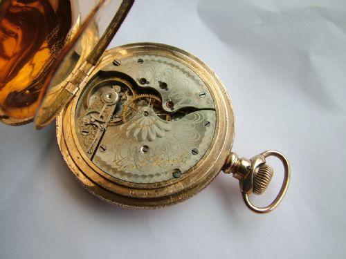 fig 4. 1902 Hampden Watch Co full hunter pocket watch