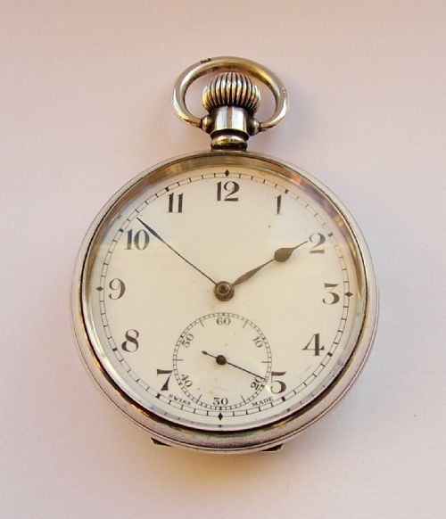 Vintage 1951 Silver Swiss Pocket Watch