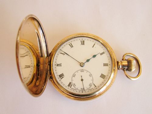 Vintage 1920s Gold Plated Vertex Full Hunter Pocket Watch