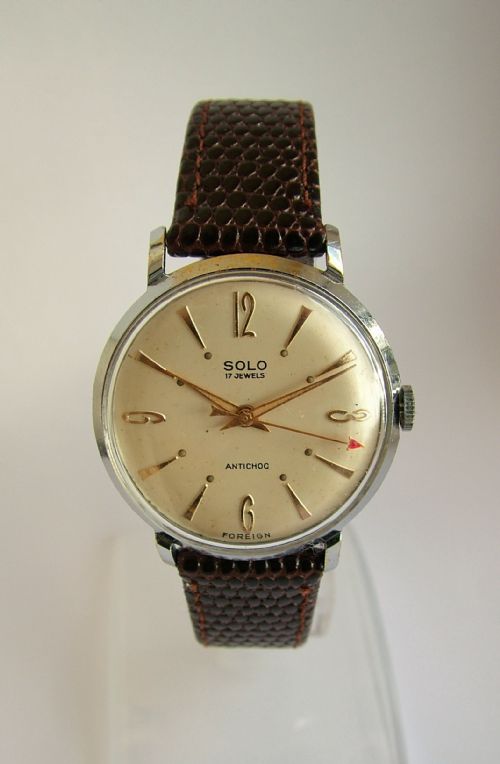 Gents 1950s Solo Hand Winding Wrist Watch