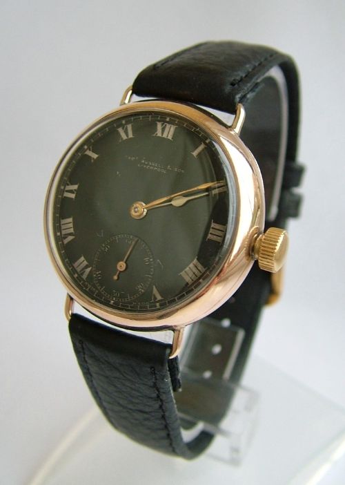 Gents 9ct Gold Thomas Russell Watch, 1917