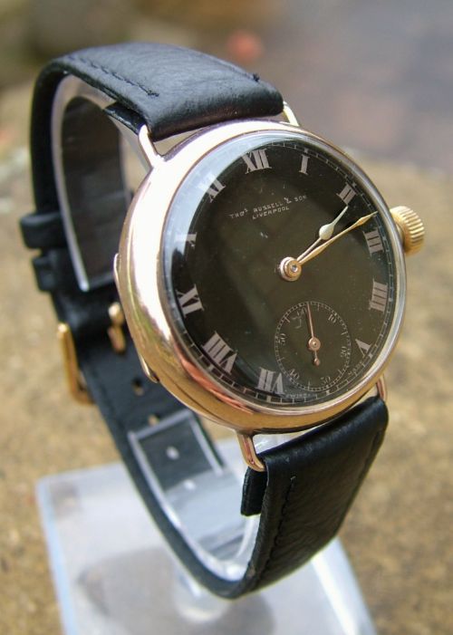 fig 1. Gents 9ct gold Thomas Russell watch, 1917