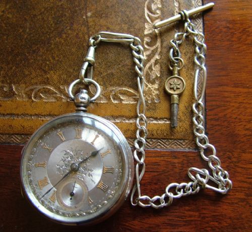 Antique Silver Fusee Pocket Watch, Ellesmere