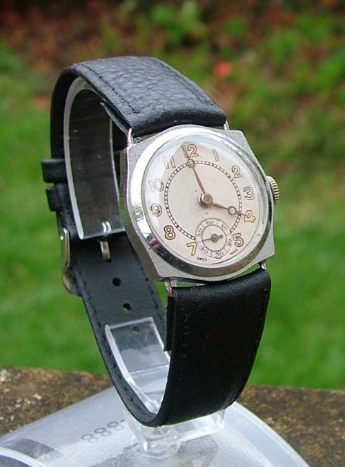 fig 1. Lady's 1940s Swiss hand winding wrist watch