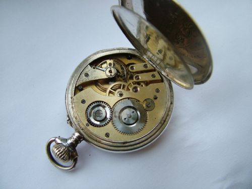 fig 2. Antique .800 silver stem winding pocket watch