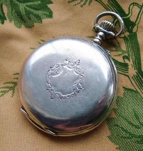 fig 1. Antique .800 silver stem winding pocket watch