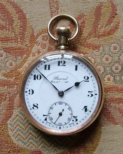 Vintage 1920s Record Dreadnought Pocket Watch