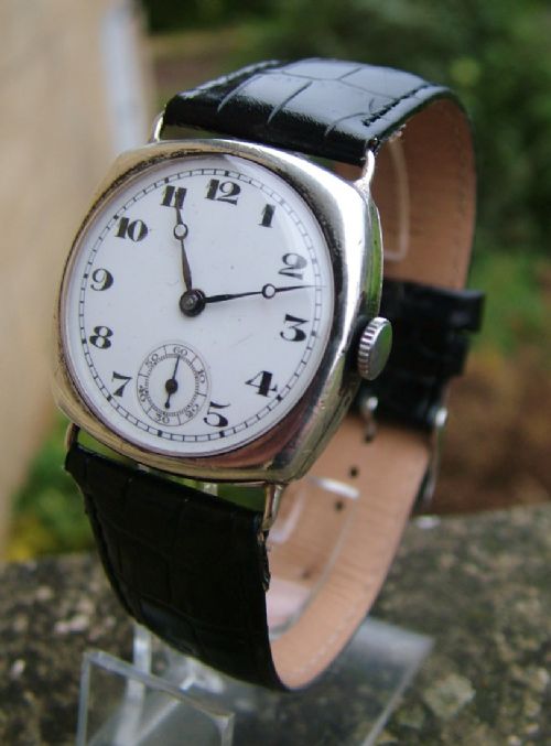 Gents 1921 Silver Fleurier Wrist Watch