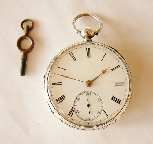Antique 1900 Silver Fusee Pocket Watch R.stewart Glasgow