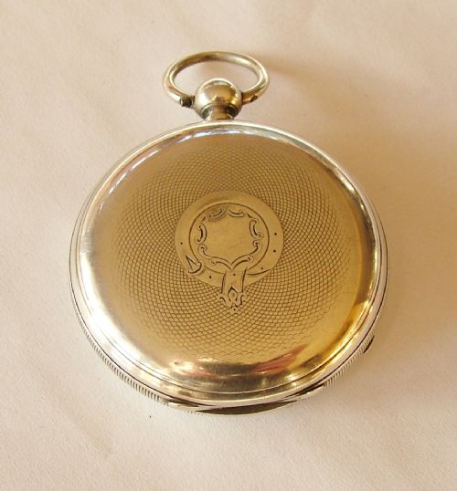 fig 2. Antique 1900 silver fusee pocket watch R.Stewart Glasgow