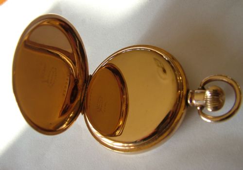 fig 2. Vintage 1920s Ingomar gold plated pocket watch
