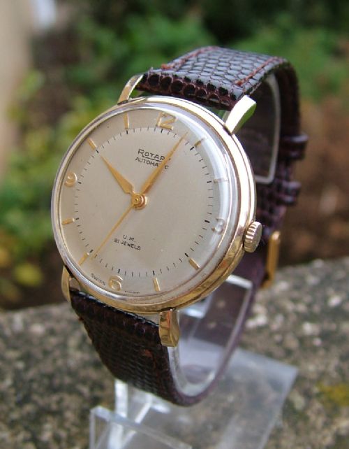 fig 1. Gents 1954 9ct gold Rotary automatic watch