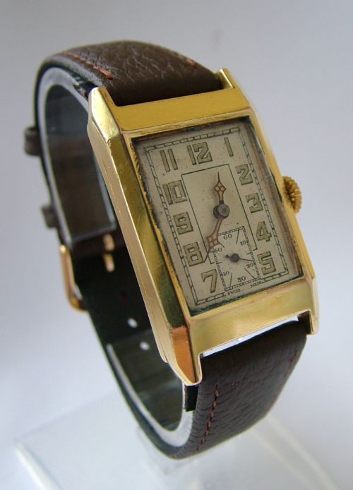 fig 1. Gents 1930s Art Deco wrist watch