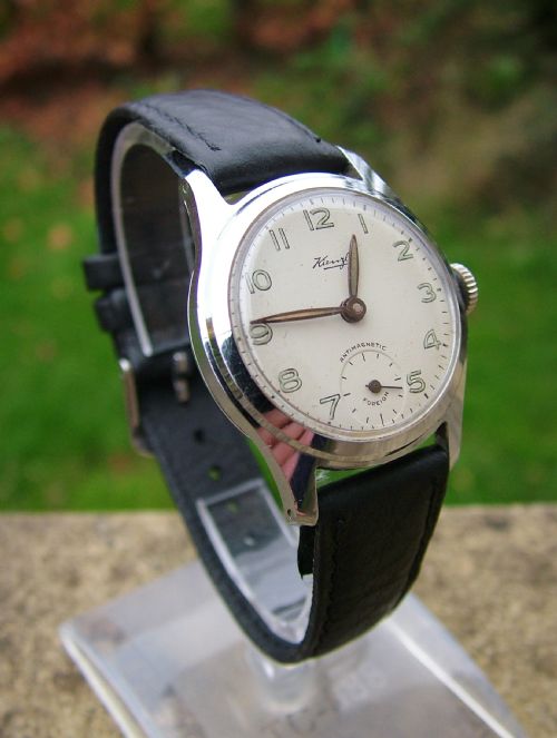 fig 1. Vintage 1950s Kienzle hand winding wrist watch