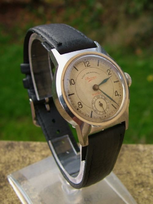 fig 1. 1930s West End Watch Co Sowar Prima wrist watch