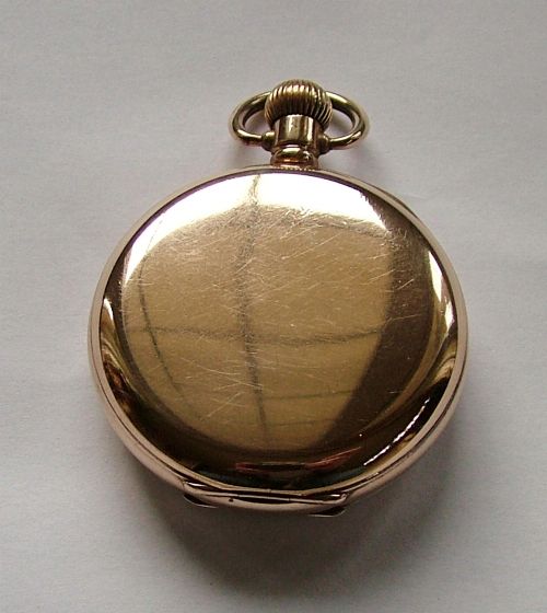 fig 2. Vintage 1920s Prima 10k gold filled pocket watch
