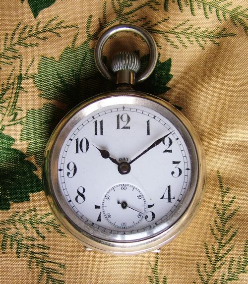 Vintage 1920s 8 Day Stem Winding Pocket Watch