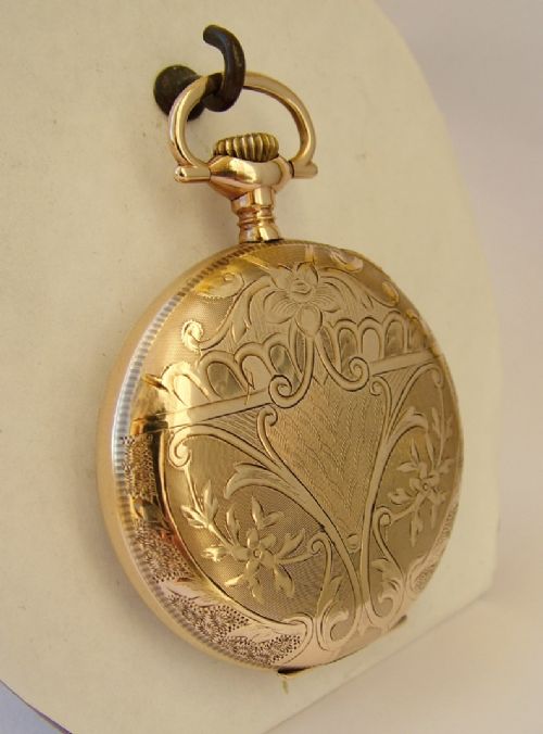 fig 2. 1912 Art Nouveau Elgin full hunter pocket watch