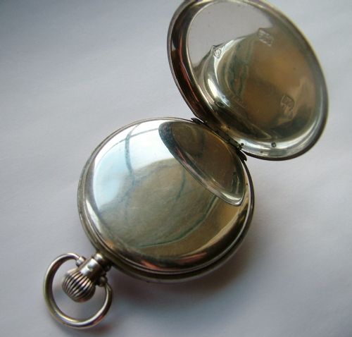 fig 2. Antique silver Omega pocket watch, 1920s