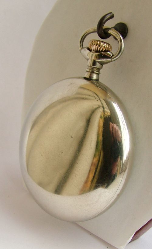 fig 1. Antique 1910s Pan-America stem winding pocket watch