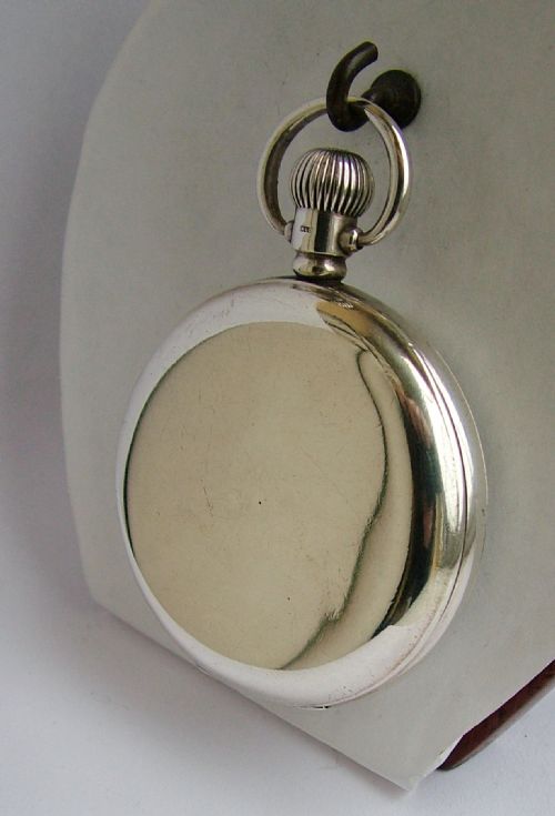 fig 2. Vintage 1923 silver Swiss stem winding pocket watch