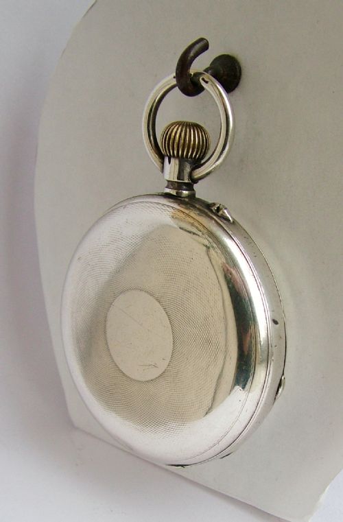 fig 2. Antique Swiss silver full hunter pocket watch Exd by Dent