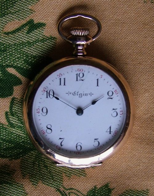Antique 1903 Elgin Gold Filled Stem Winding Fob Watch