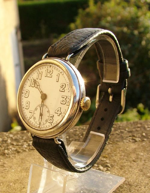 fig 1. Gents silver trench watch, WW1, 1915