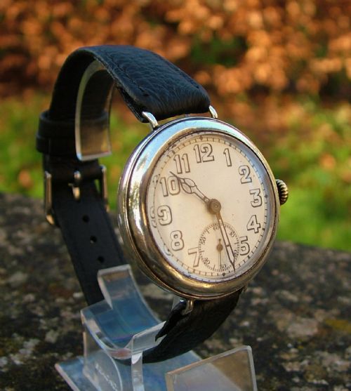 fig 2. Gents silver trench watch, WW1, 1915