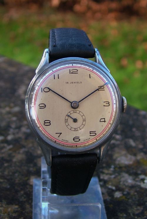 Gents 1940s Swiss Hand Winding Wrist Watch