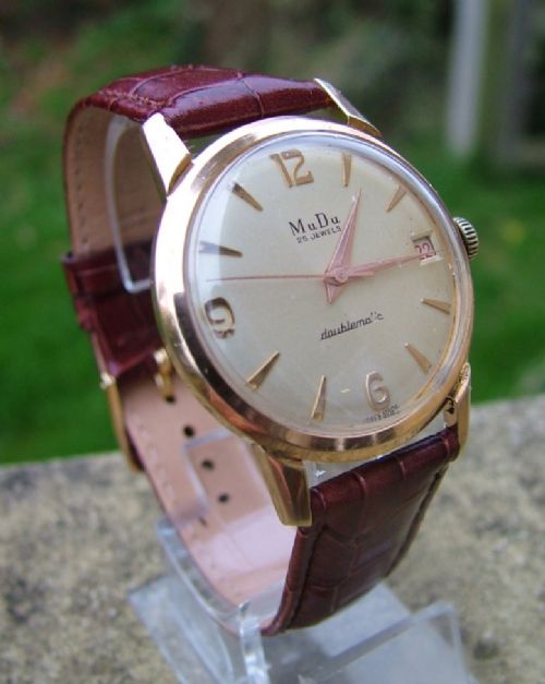 fig 1. Gents 1950s MuDu Doublematic automatic watch