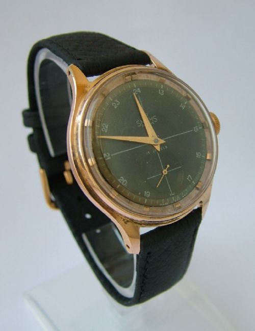 fig 1. Gents 1950s Smiths De Luxe wrist watch