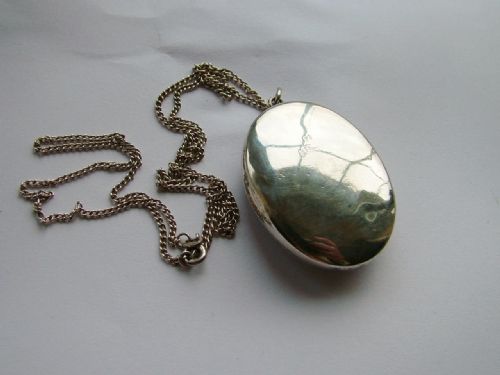 fig 1. Antique Victorian silver locket, 1884