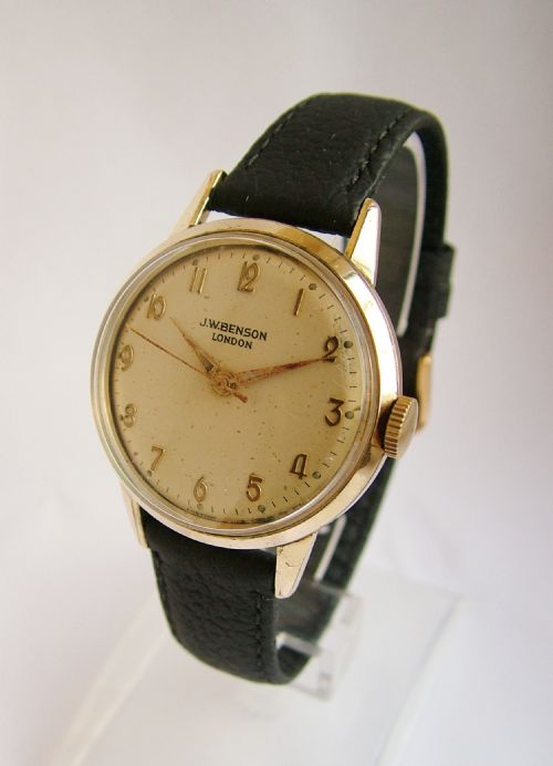 fig 1. Vintage gents 1950s J.W.Benson London wrist watch