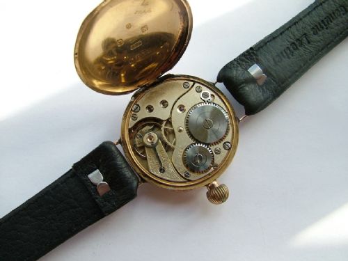 fig 1. Gents 9ct Rose Gold Left Handed Wrist Watch, 1920s