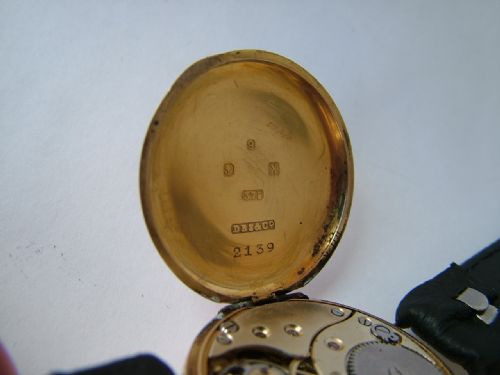 fig 2. Gents 9ct Rose Gold Left Handed Wrist Watch, 1920s
