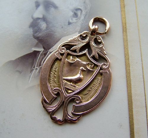 9ct Gold 1930s Pigeon Flying Club Fob