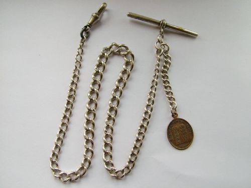 Antique Silver Pocket Watch Chain