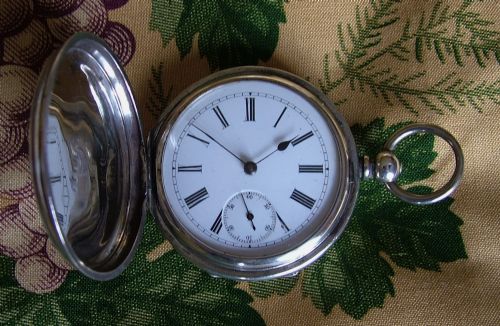 Antique Silver Full Hunter Pocket Watch J.b.dent London