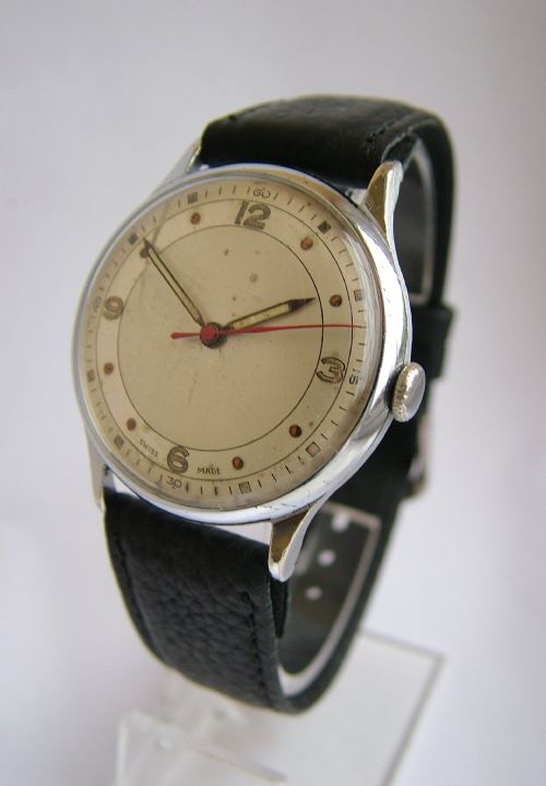 Gents 1940s Swiss Hand Winding Wrist Watch
