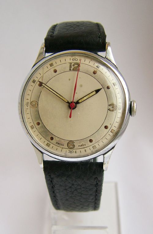 fig 1. Gents 1940s Swiss hand winding wrist watch