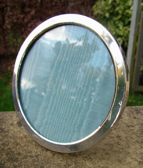 Antique Silver Circular Photo Frame, 1915