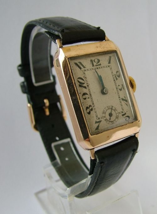 fig 2. 9ct gold Art Deco Eros wrist watch, 1939